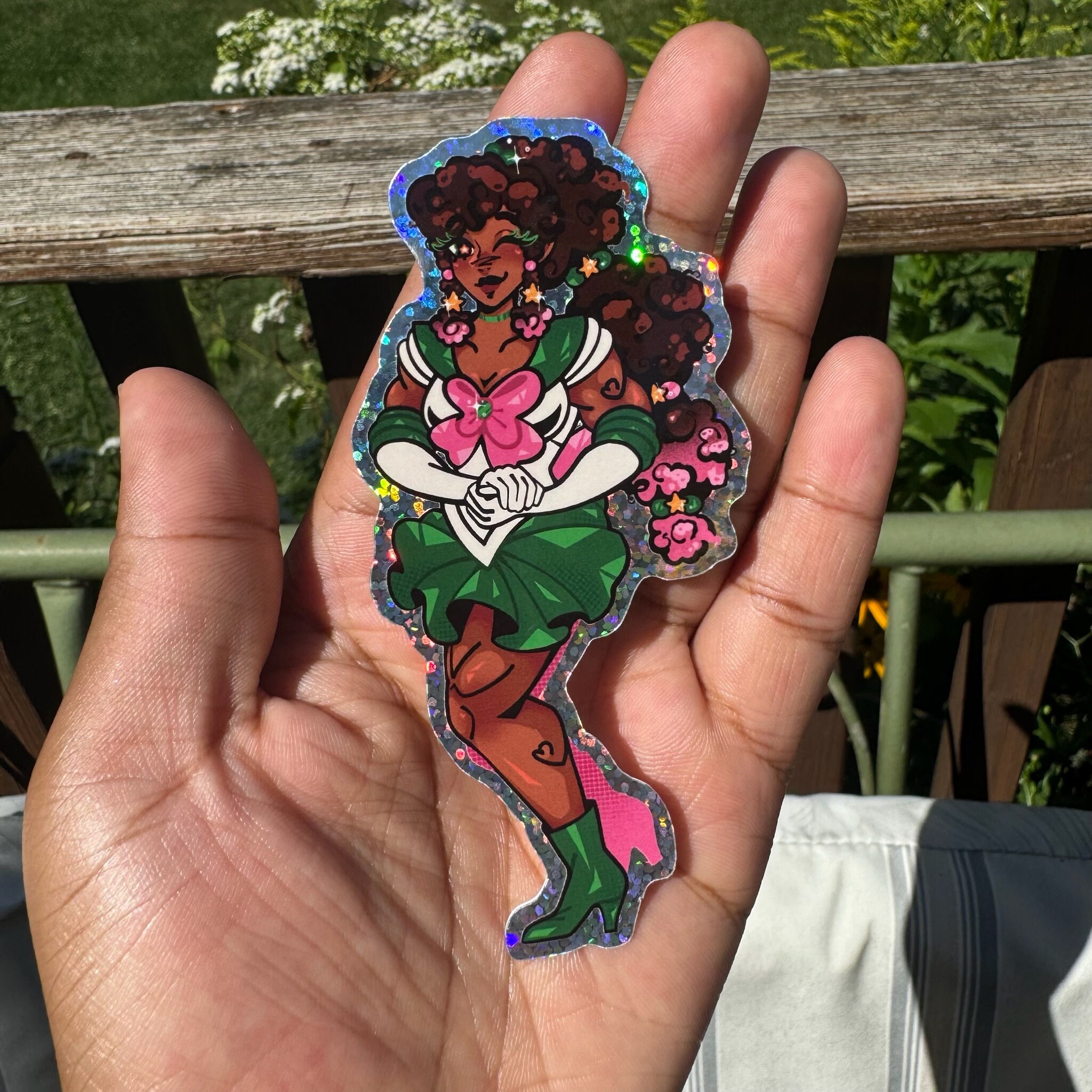 Magical Girl Sticker Set: Glitter Vinyl Decals - Anime Inspired Warrior ...