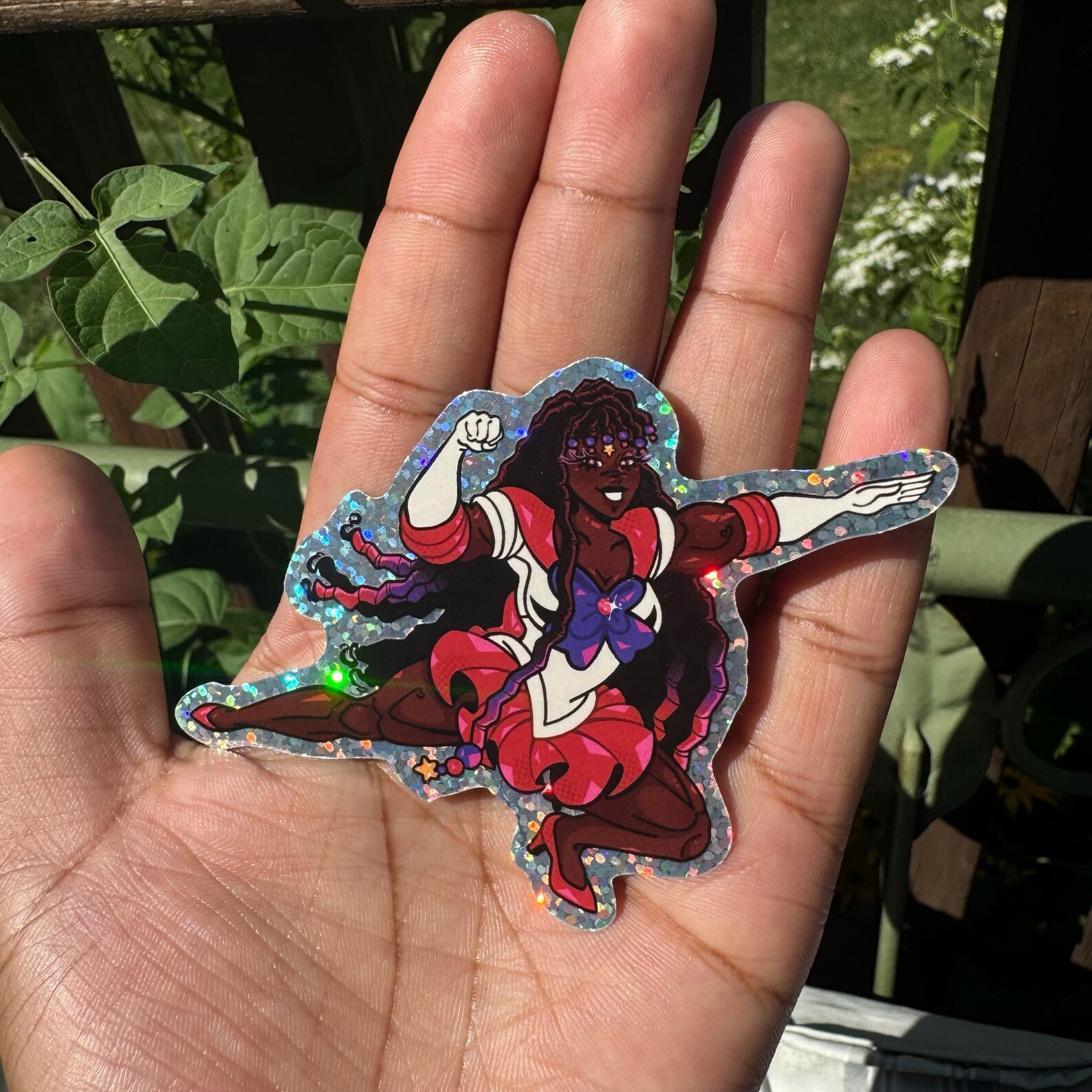 Magical Girl Sticker Set: Glitter Vinyl Decals - Anime Inspired Warrior ...
