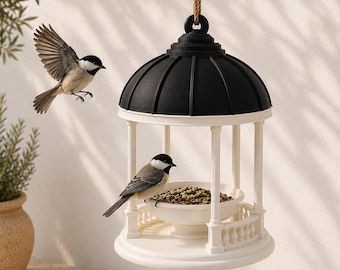 Classic Gazebo Bird Feeder | Domed European Style Garden Patio Decor
