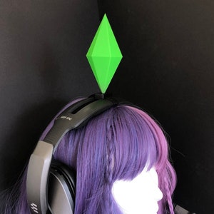 Plumbob Headphone Attachment | The Sims Prop| Fun Gaming Accessory | Streaming Accessory | Headset accessory | The Sims Fan Gift