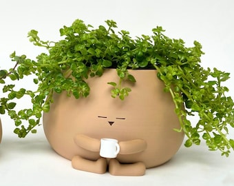 Cozy Pot Holding Drink Planter | Wine Coffee Bubble Tea for Plant Lover