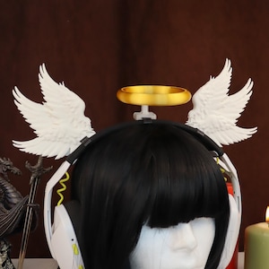 Seraphim Wings Headphone Attachment | Angelic Headset Accessory | Streamer Gamer Gift and Decor