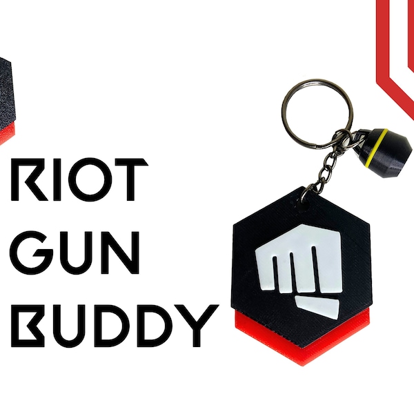 Valorant Riot GunBuddy Keychain | Fist Bump Gun Buddy | Custom Colors | Riot Gun Buddy