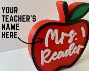 Personalized Teacher's Desk Apple | Teacher Appreciation Gift