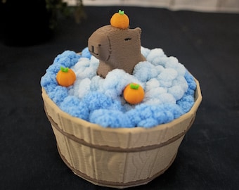 Capybara In Tub Coaster Set - 2 Coaster Included - Cute Desk Companion