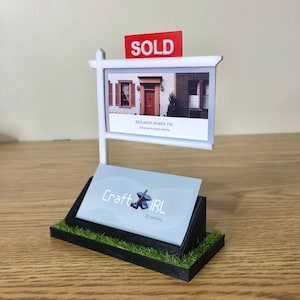Porta biglietti da visita per agente immobiliare/Espositore per biglietti da visita per agente immobiliare/Regalo per agente immobiliare