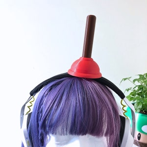 Plunger Headphone Attachment | Funny Headset Accessory | Funny Streamer Gift