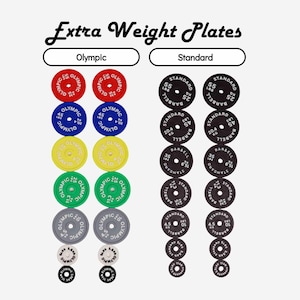 Extra Miniature Weights for PR Board, Heavy Weight Add-on for Barbell Tracker Diorama