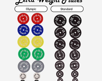 Extra Miniature Weights for PR Board, Heavy Weight Add-on for Barbell Tracker Diorama
