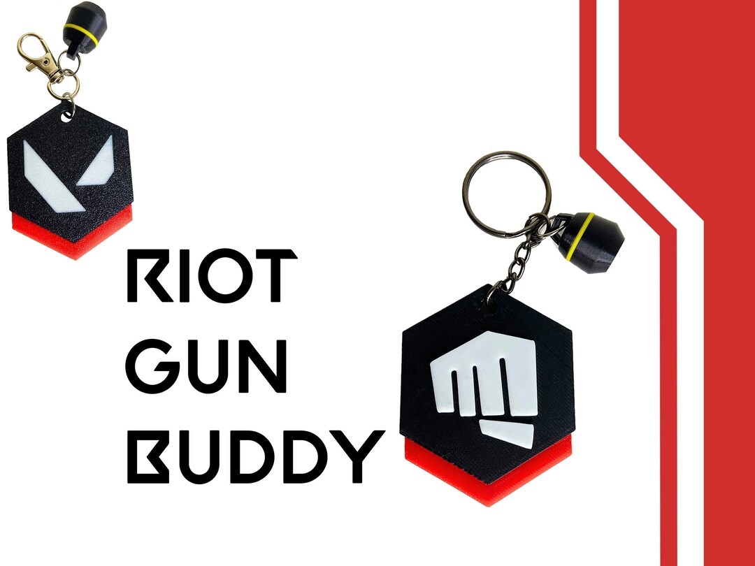 Valorant Riot Gunbuddy Keychain Fist Bump Gun Buddy Custom Colors Riot