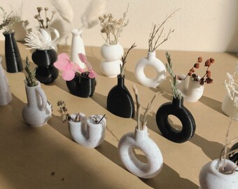16 Mini Aimants Vase En Résine - Décoration Magnétique Pour Frigo, Tableau Blanc - Kit Coloré, Aimant Puissant - 3