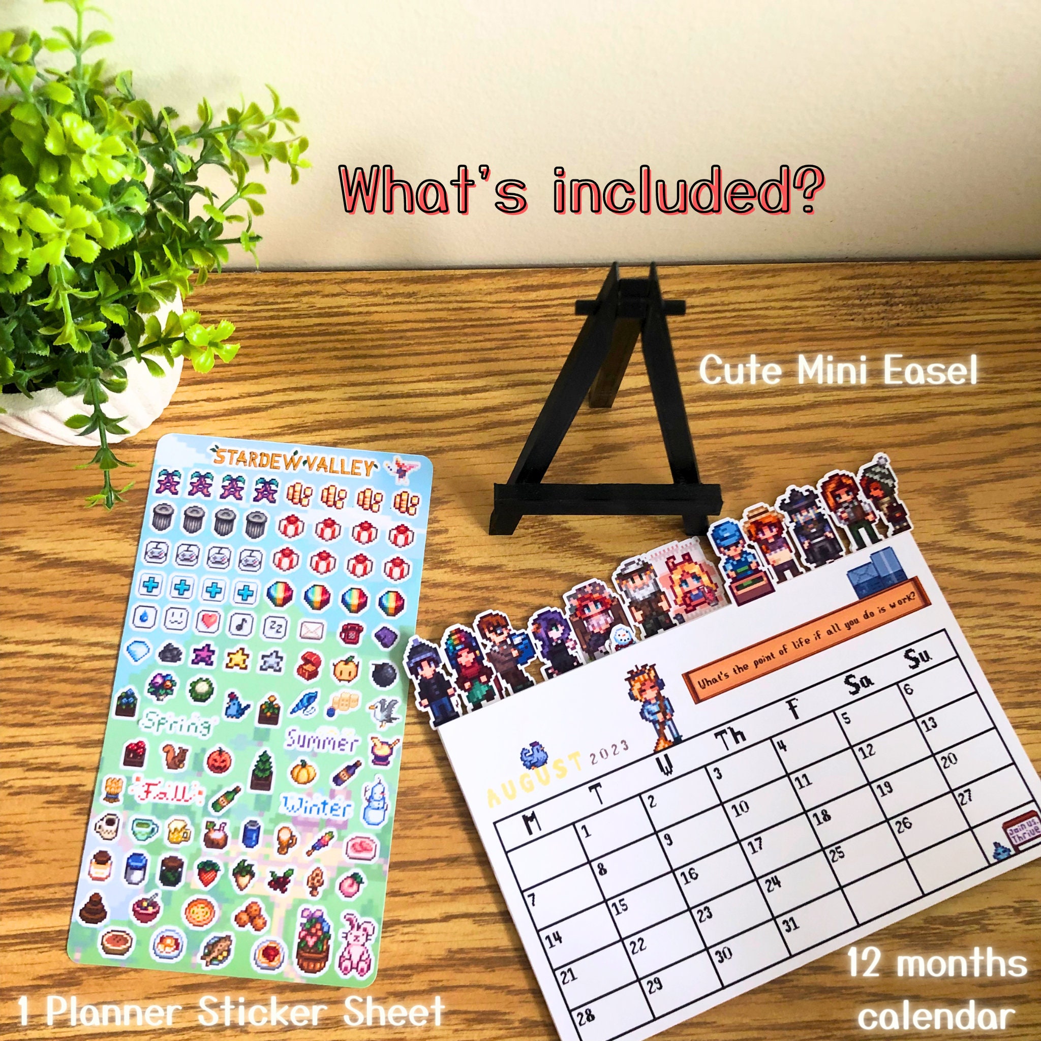 2024 Stardew Valley Calendar Sticker Planner and Easel Included Perfect  Gift for Stardew Valley Gamer - Etsy