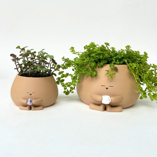 Cozy Pot Holding Drink Planter | Wine Coffee Bubble Tea for Plant Lover