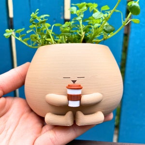 Gezellige pot met drankplanter Wijnkoffie Bubble Tea voor plantenliefhebber afbeelding 6