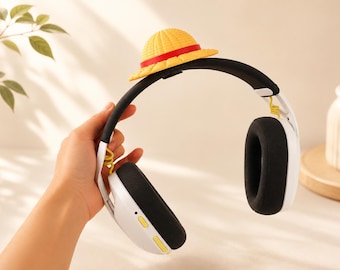 Anime Headphone Hat Attachment, gaming headset decor, anime fan mini hats, streamer desk accessory, custom 3D printed headphone decor