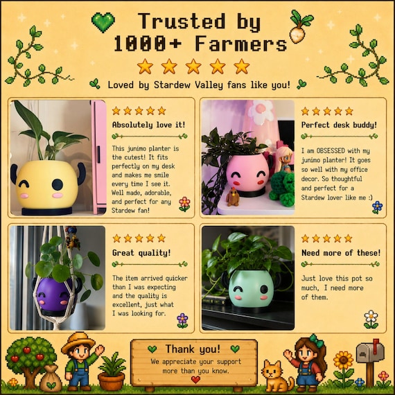 Junimo Planter - Stardew Valley House Plant Pot and Gift - Etsy Israel