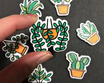 House Plant Fridge Magnet Set | 3D Magnet Set | Kawaii Plant Lover Decor / Gift