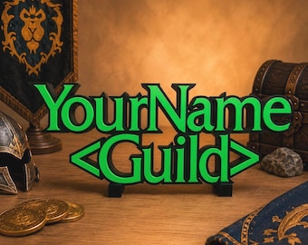 World of Warcraft Nameplate | Personalized | WoW | Wow Guild | Gamer Gift | Stand Included