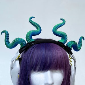 Tentacles Horn Headphone Attachment | Sea Creature Headset Accessory | Twitch Streaming Props