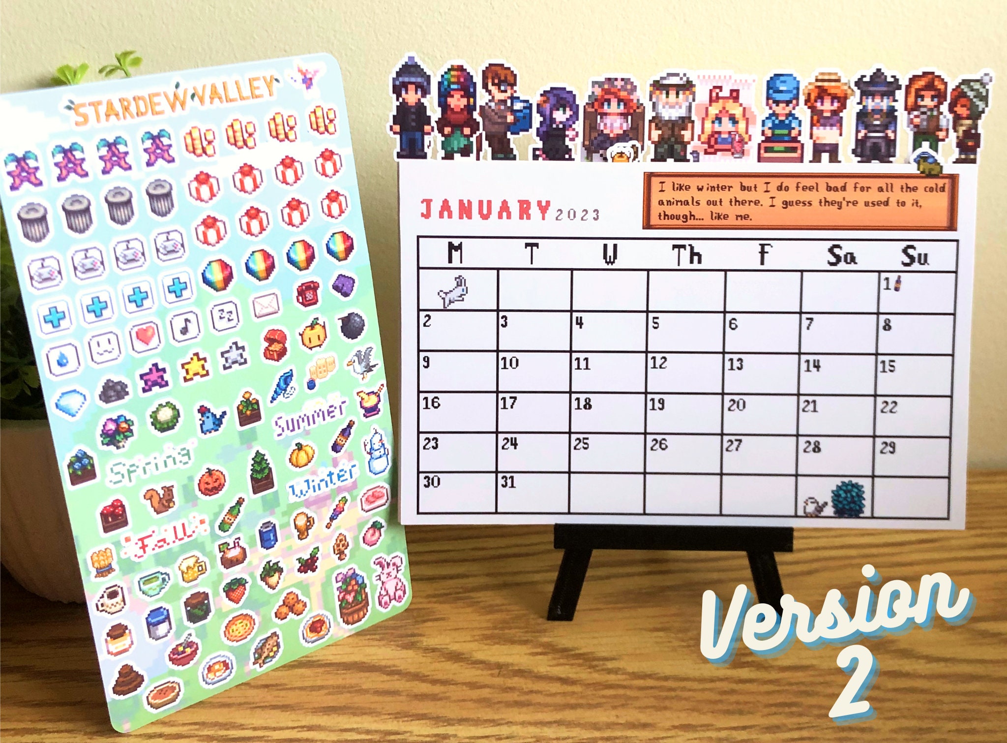Stardew Valley Kalender 2023 Sticker Planner und Staffelei - Etsy.de