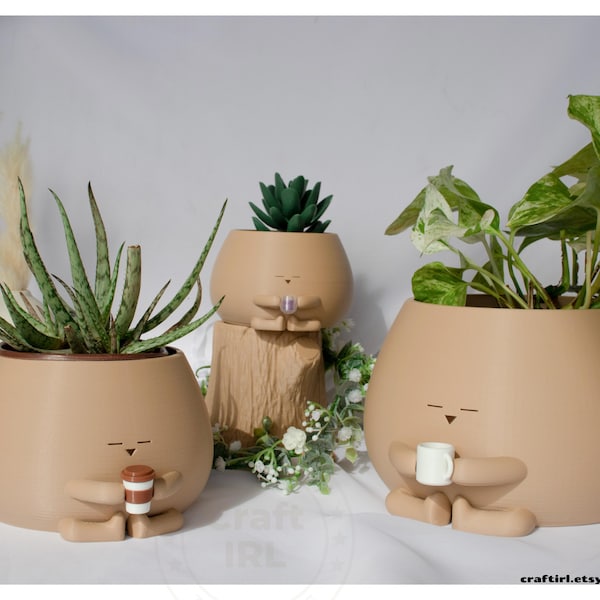 オリジナルで快適なドリンクプランター | 植物愛好家のためのワイン、コーヒー、バブルティー