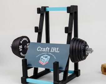 Fitness Business Card Holder | Standing Rack for Gym & Personal Trainer Cards | Durable, Modern Display Stand for Fitness Professionals