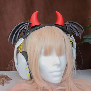 Succubus Wings Headphone Attachment | Little Demon Succubi Headset Accessory | Streamer Gamer Gift and Decor
