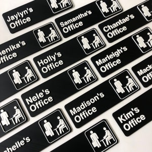 Personalized Door Sign from the show The Office | Customizable Office Name Plate | Cool Office Gift | The Office Fan Gift