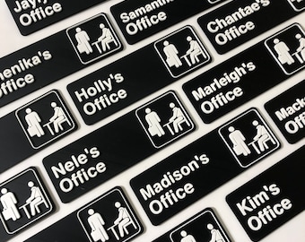 Personalized Door Sign from the show The Office | Customizable Office Name Plate | Cool Office Gift | The Office Fan Gift