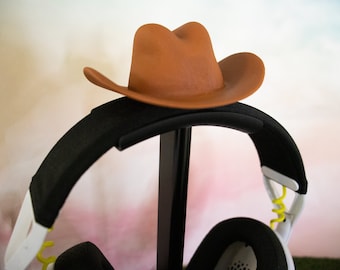 Cowboy Hat Headphone Attachment | Streaming Props and Gift