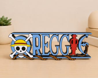 CUSTOM Pirate One of a Kind Nameplate | Anime Fan Gift