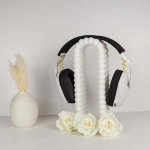 Cloud Bubble Headphone Holder | Minimalist Gaming Set Up | Kawaii Desk Organizer