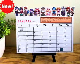 2024 Stardew Valley Calendar | Sticker Planner and Easel included | Perfect Gift for Stardew Valley Gamer