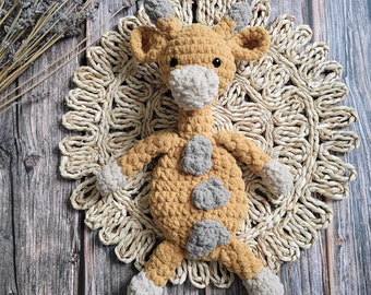 Crochet Giraffe Snuggler Zoo Animal for Baby Shower