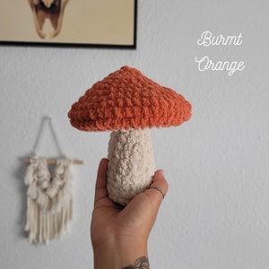 Crochet Mushroom Woodland Nursery Decor Mushie Plush Pillow image 4