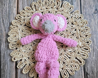 Pink Crochet Koala Snuggler Babyshower Gift for Baby