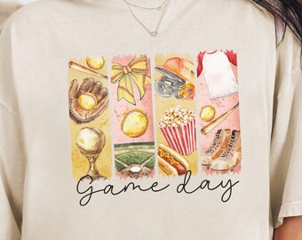 Cute Softball Game Day Shirt, Mothers Day Gift for Softball Mom, Softball Lover Mom Gift, Softball Season Mom Shirt, Softball Mama Tshirt
