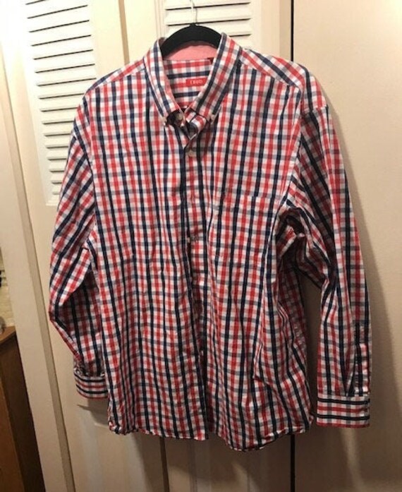 Men's Izod 100% Cotton Long Sleeve Dress Casual Prep Oxford Shirt, Handsome Shirt Size- XXL/TTG/XXG
