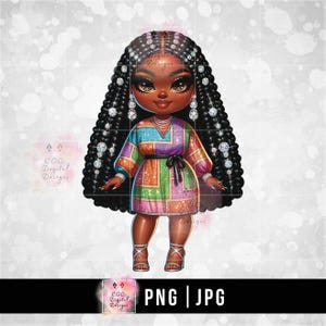 Donna nera png, Signora nera png, Clipart ragazza afro, Afroamericano, Donna chibi png, Download digitale, Clipart ragazza nera, Caffè png