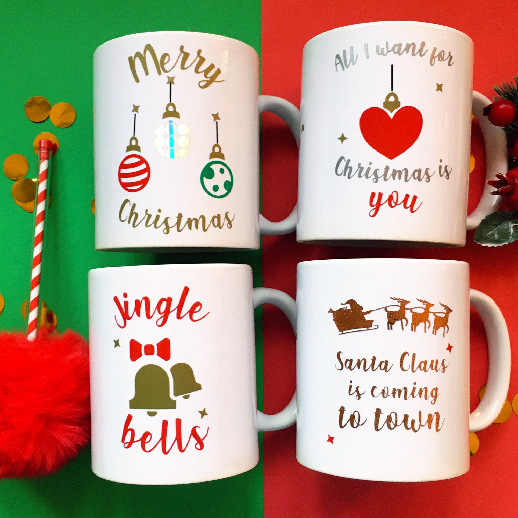 Christmas Mugs Customizable Mug Merry Christmas All I Want  Etsy UK