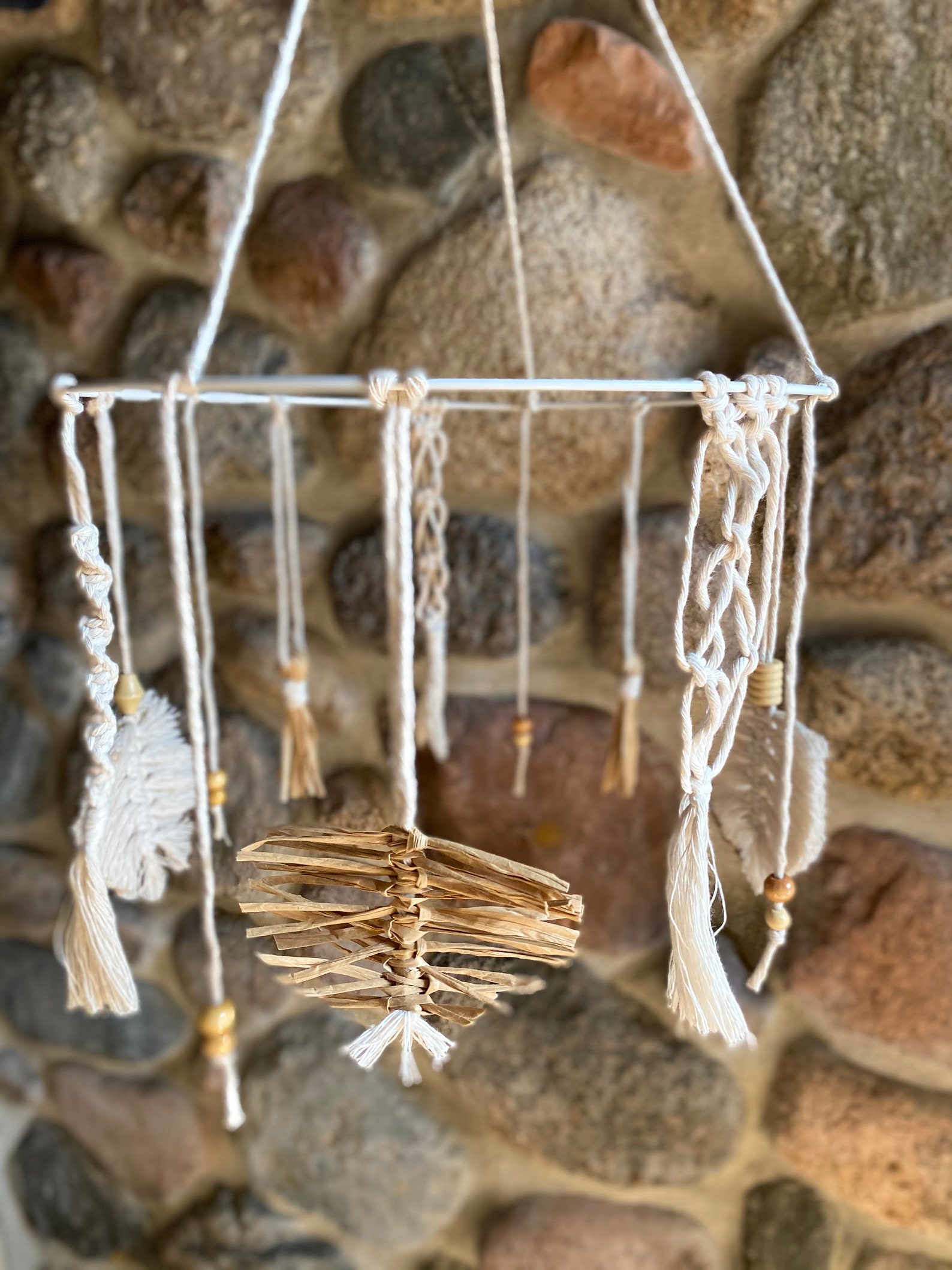 Macrame baby mobile Boho nursery decor macrame chandelier Etsy
