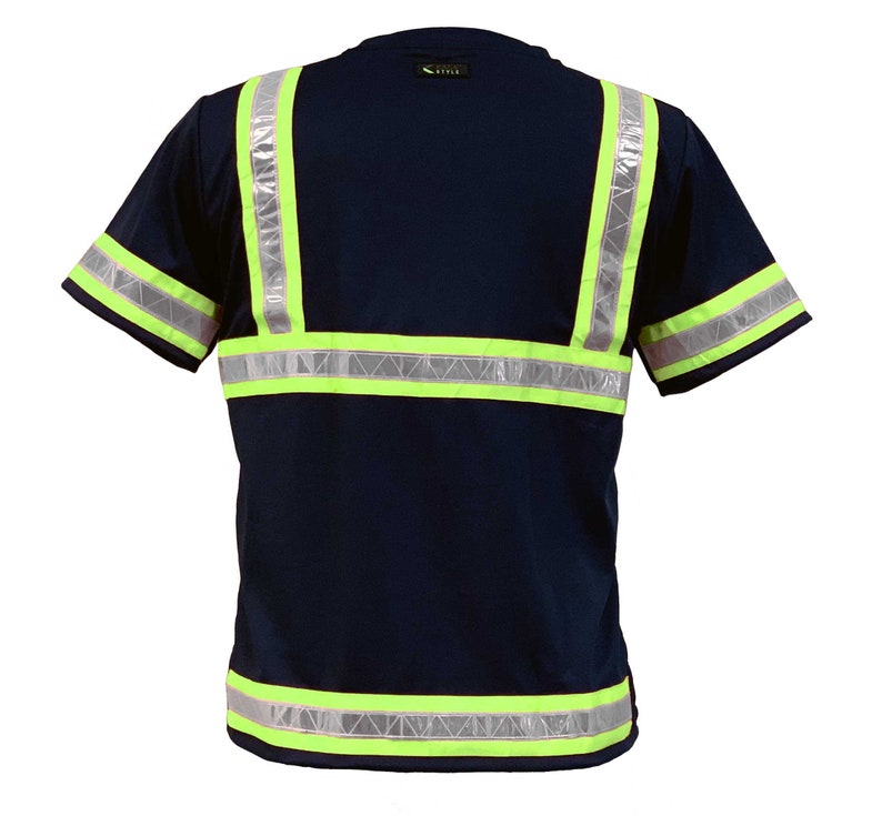 JaGely 4 Pcs Reflective Safety Shirts Short Sleeve