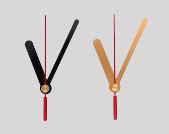 Set di lancette 7 cm - oro nero - in alluminio - 70 mm - per la riparazione di orologi da tavolo da parete fai-da-te - compatibile - set di lancette dell'orologio