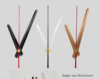 Zeigersatz 11 cm - schwarz weiß gold - 110 mm aus Aluminium - für DIY Wanduhr Tischuhr Reparatur - kompatibel - Uhrzeiger Set kaufen