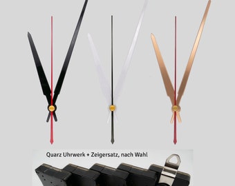 Movimiento de cuarzo silencioso con manecillas de 14 cm - Negro/Blanco/Dorado