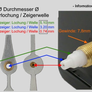 Zeigersatz 15 cm schwarz weiß gold aus Aluminium 150 mm für DIY Wanduhr Großuhr Reparaturen kompatibel Uhrzeiger Set zdjęcie 3