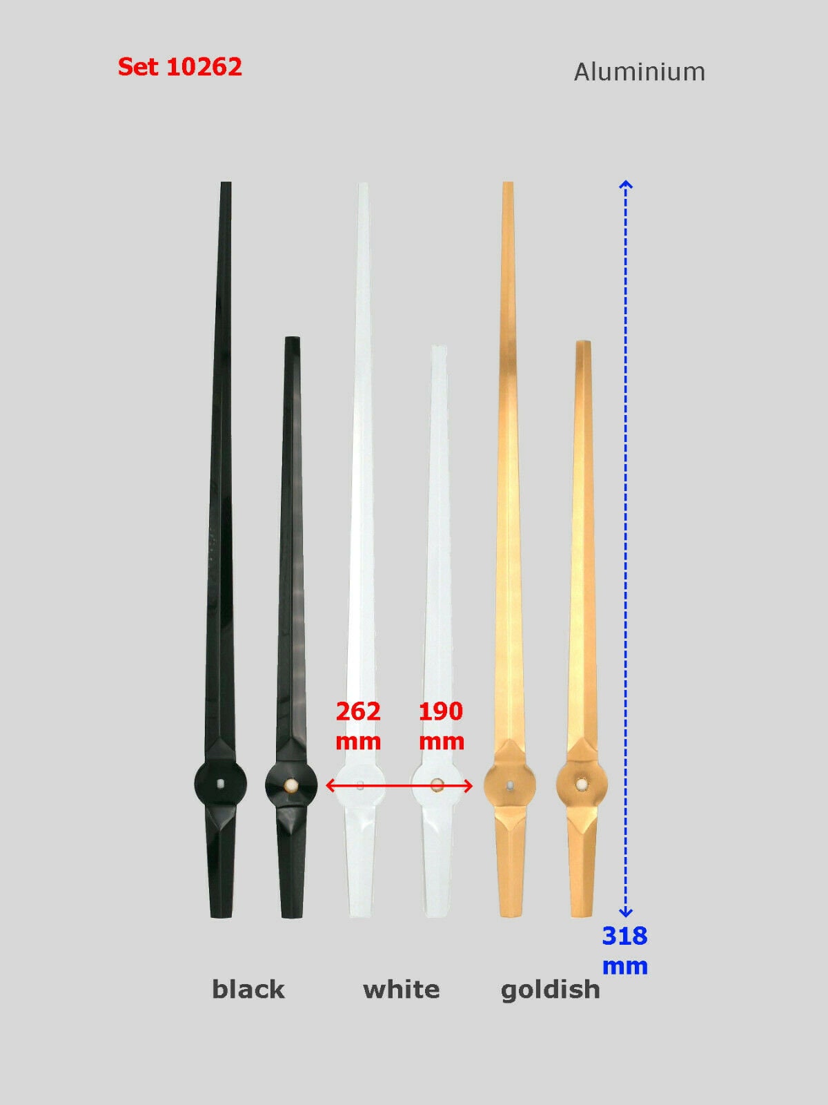 Lancette Orologio Parete 3d Kit Movimento Orologio Al Quarzo Silenzioso Con Lancette 3D - Per Fai Da Te E Riparazioni, Colore Oro Lancette Orologio 3D Oro - Foto 4