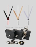 Quartz clockwork silent with hands 85 mm - black white gold - quartz clockwork + clock hands 8.5 cm - quiet clockwork - metal hands