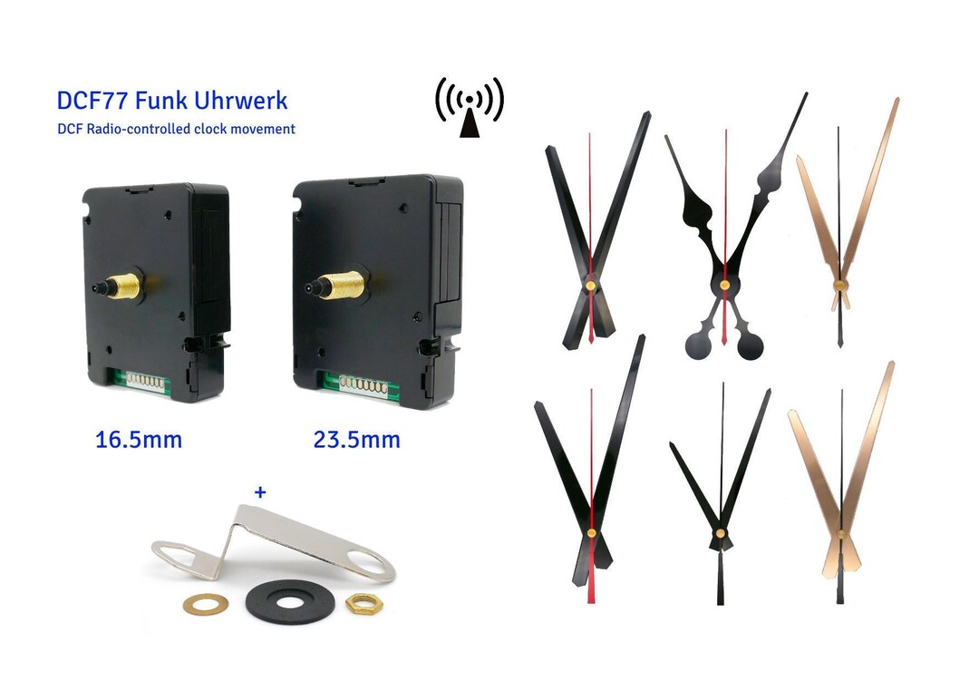 funk uhrwerk mit zeiger