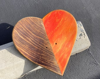 Recycled Skateboard Heart | Wall Hanging | Tray
